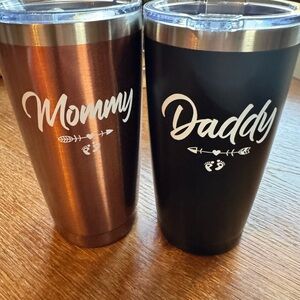 Mommy and Daddy Tumbler Set